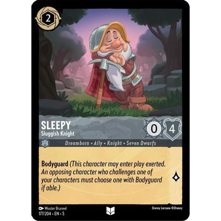 Sleepy - Sluggish Knight (177/204) - Shimmering Skies Cold Foil