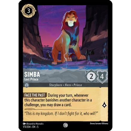 Simba - Lost Prince (173/204) - Shimmering Skies Cold Foil