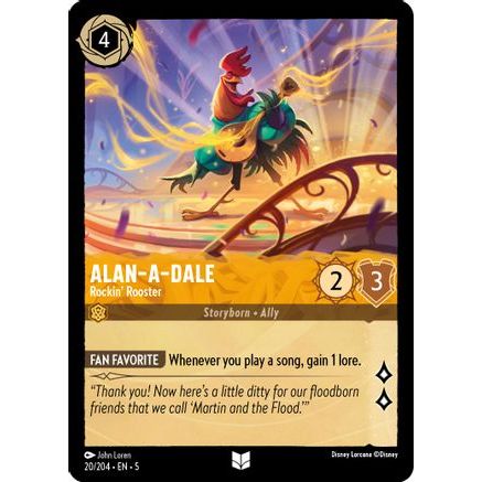 Alan-A-Dale - Rockin' Rooster (20/204) - Shimmering Skies Cold Foil
