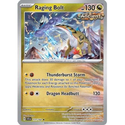 Raging Bolt 111 - SV07 Stellar Crown Reverse Holofoil