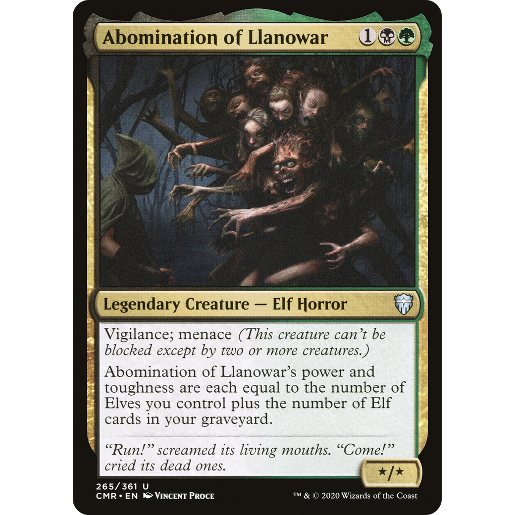 Abomination of Llanowar (CMR-265) - Commander Legends Foil