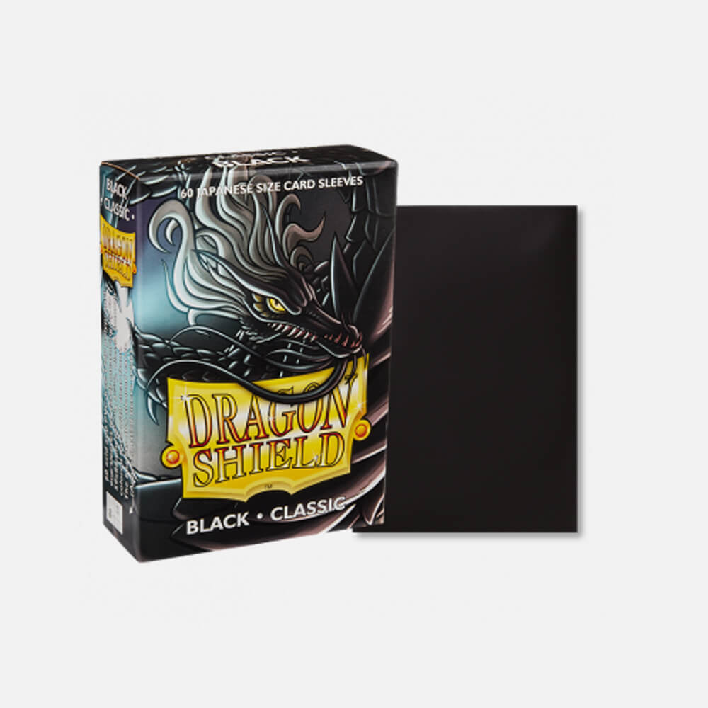 Dragon Shield: Black Classic Japanese Size 60ct Sleeves