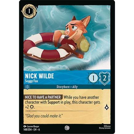 Nick Wilde - Soggy Fox (148/204) - Azurite Sea Cold Foil