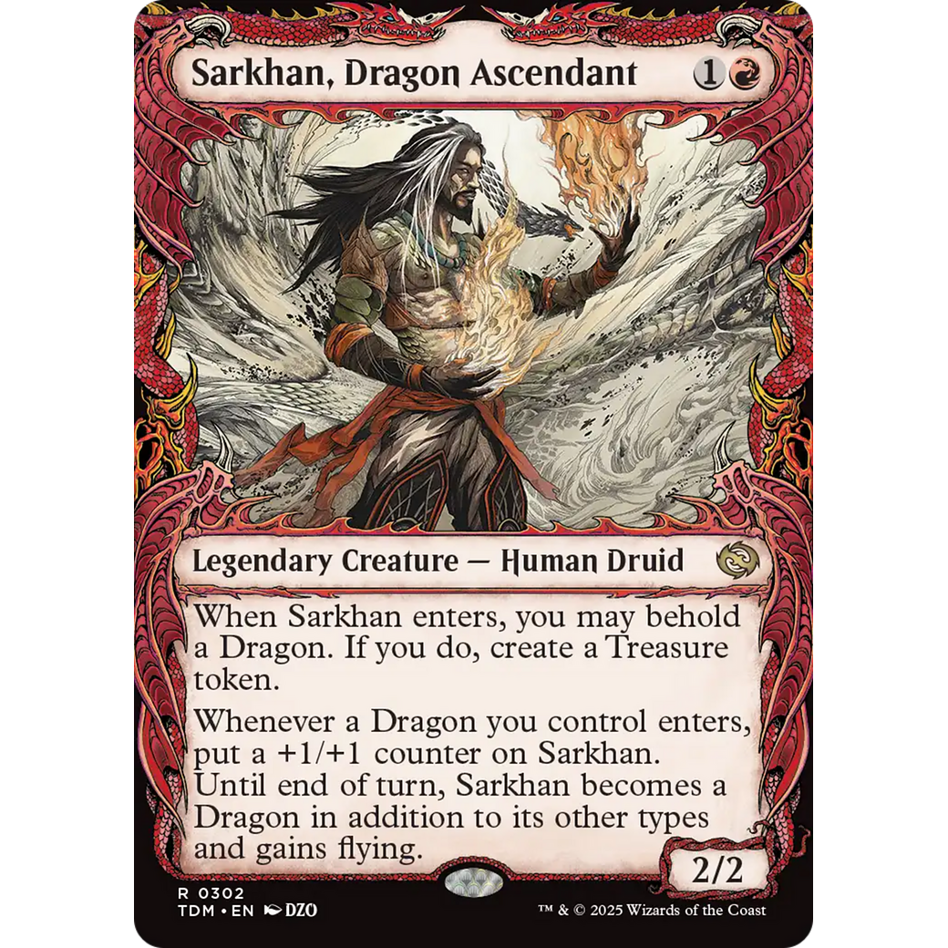 Sarkhan, Dragon Ascendant (TDM-302) - Tarkir: Dragonstorm: (Showcase) Foil
