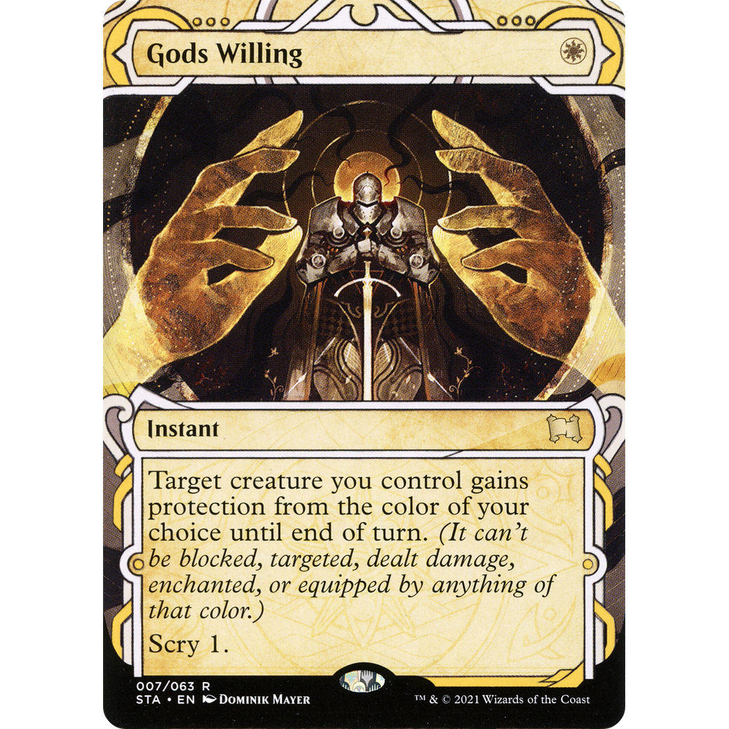 Gods Willing (STA-007) - Strixhaven Mystical Archive: (Showcase) (Borderless) Foil