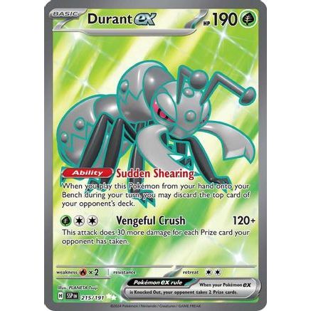 Durant ex - 215/191 215 - SV08 Surging Sparks Holofoil