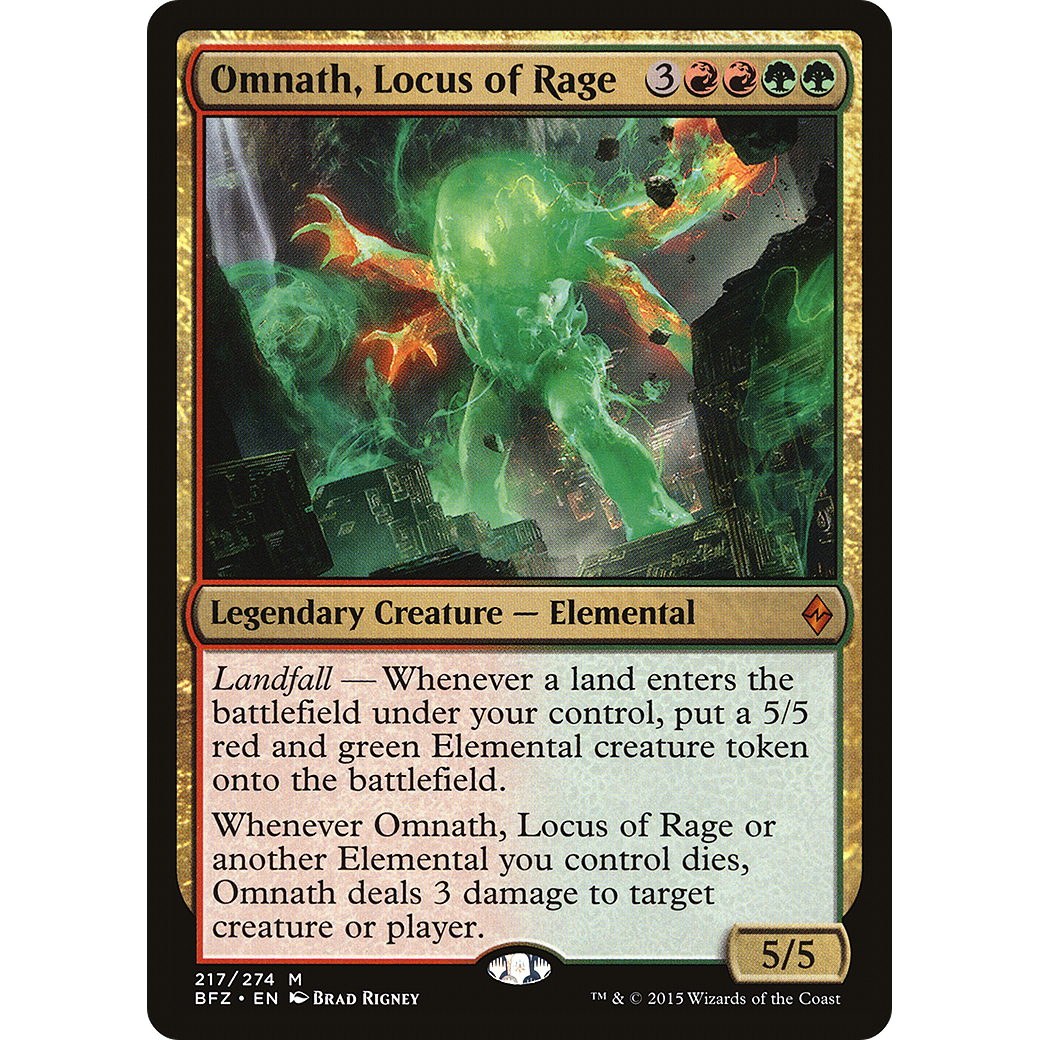 Omnath, Locus of Rage (BFZ-217) - Battle for Zendikar Foil
