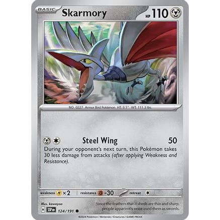 Skarmory - 124/191 124 - SV08 Surging Sparks Reverse Holofoil