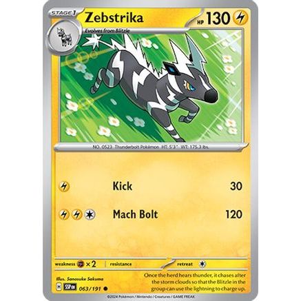 Zebstrika 63 - SV08 Surging Sparks Reverse Holofoil