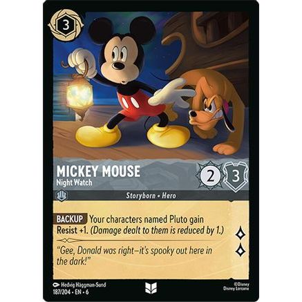Mickey Mouse - Night Watch (187/204) - Azurite Sea Cold Foil