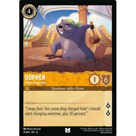 Gopher - Ship's Carpenter (4/204) - Azurite Sea Cold Foil