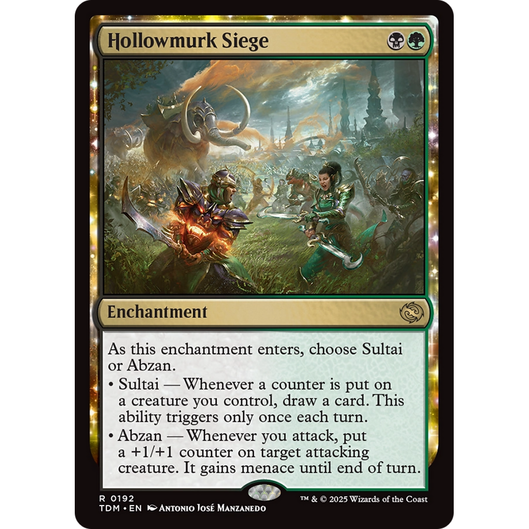 Hollowmurk Siege (TDM-192) - Tarkir: Dragonstorm: (enchantment) Foil