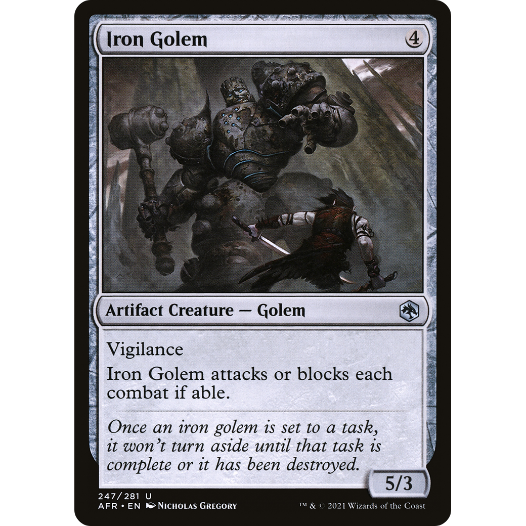 Iron Golem (AFR-247) - Adventures in the Forgotten Realms Foil