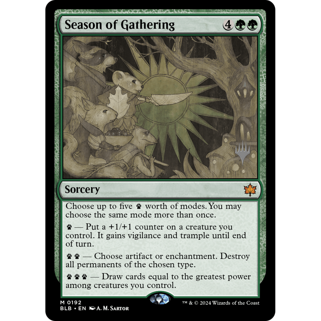 Season of Gathering (PPBLB-192P) - Bloomburrow Promos