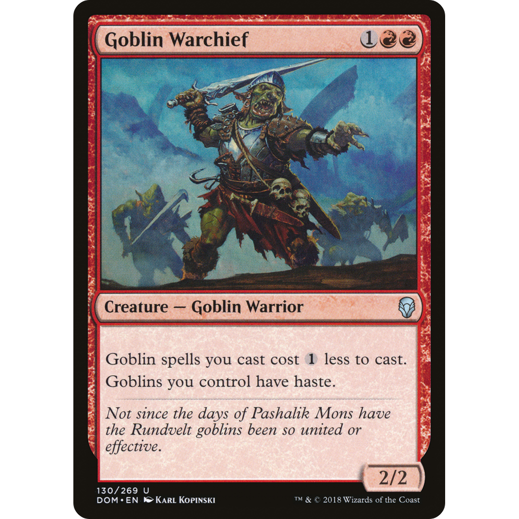Goblin Warchief (DOM-130) - Dominaria Foil