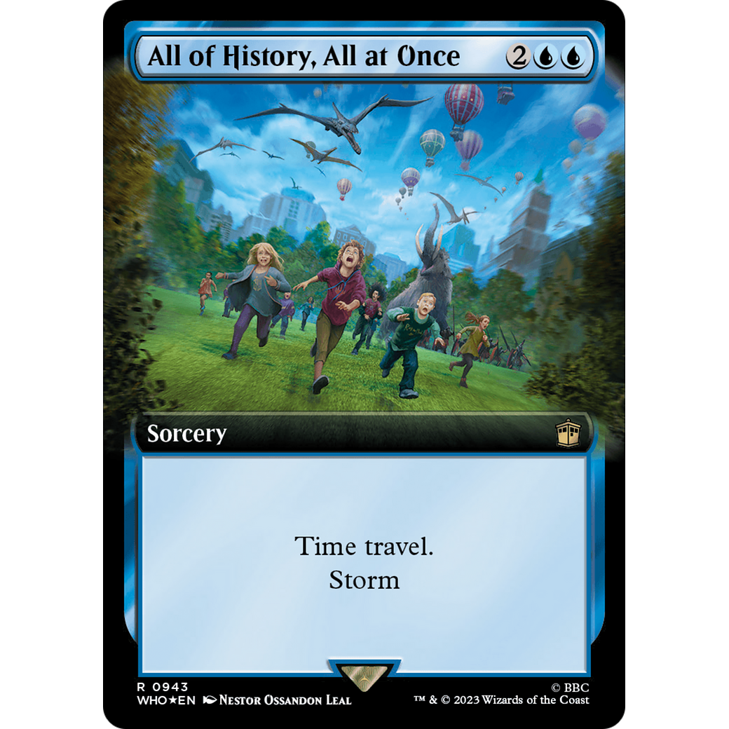 All of History, All at Once (Extended Art) (Surge Foil) (WHO-943) - Doctor Who: (Extended Art) Foil