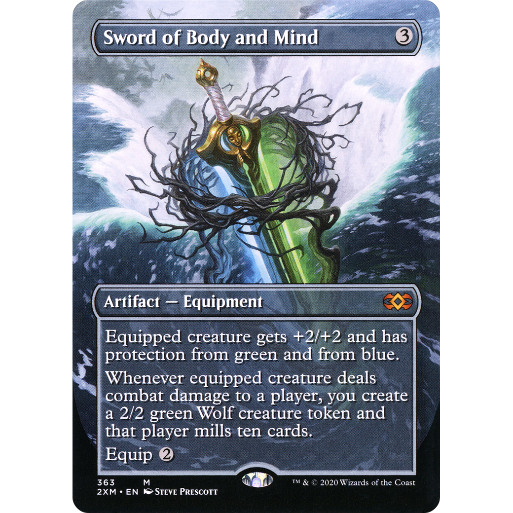 Sword of Body and Mind (Borderless) (2XM-363) - Double Masters (Borderless) Foil