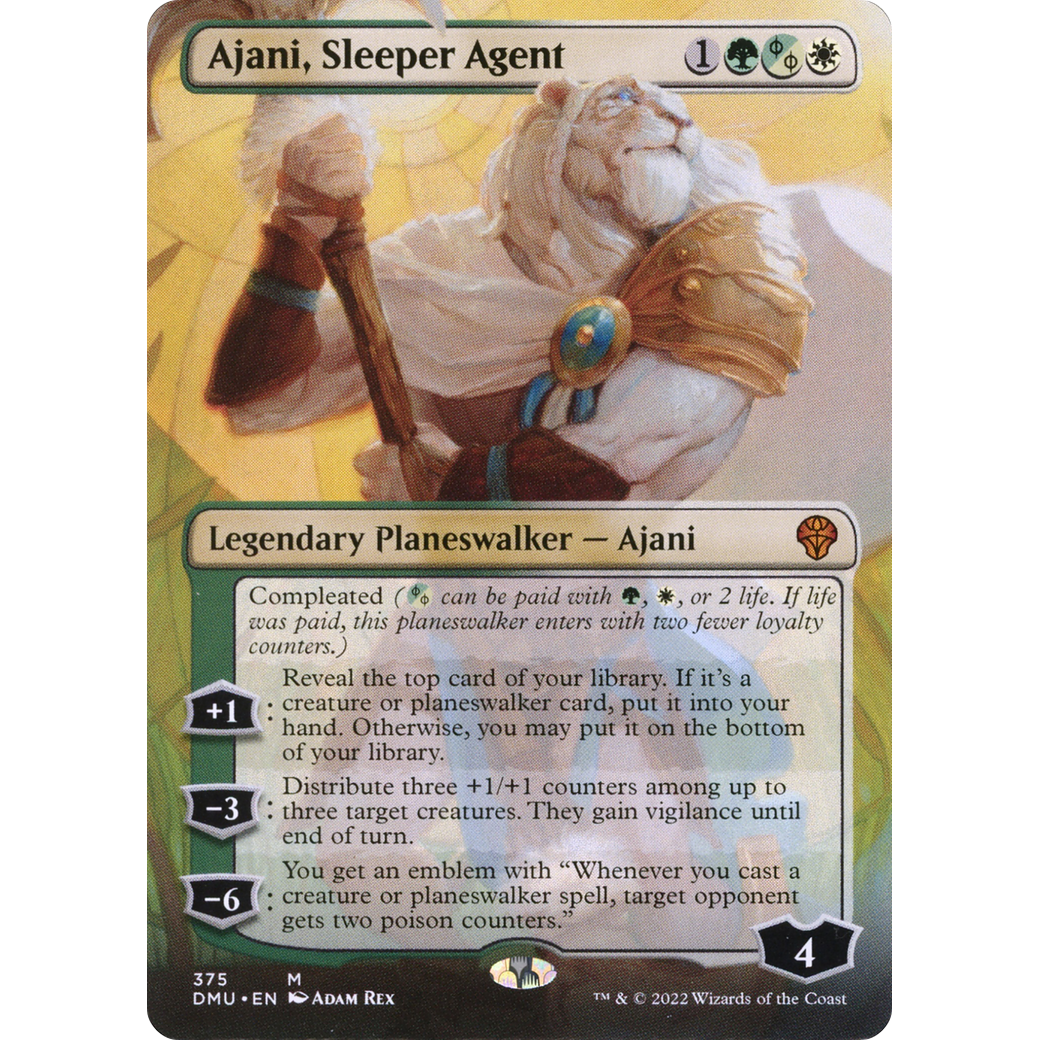 Ajani, Sleeper Agent (375) (DMU-375) - Dominaria United (Borderless) Foil