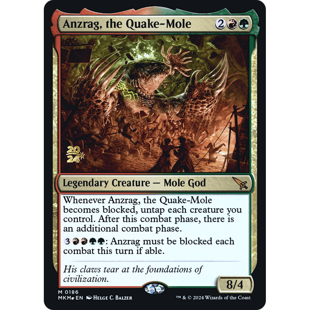Anzrag, the Quake-Mole (PRE-186S) - Murders at Karlov Manor Promos Foil