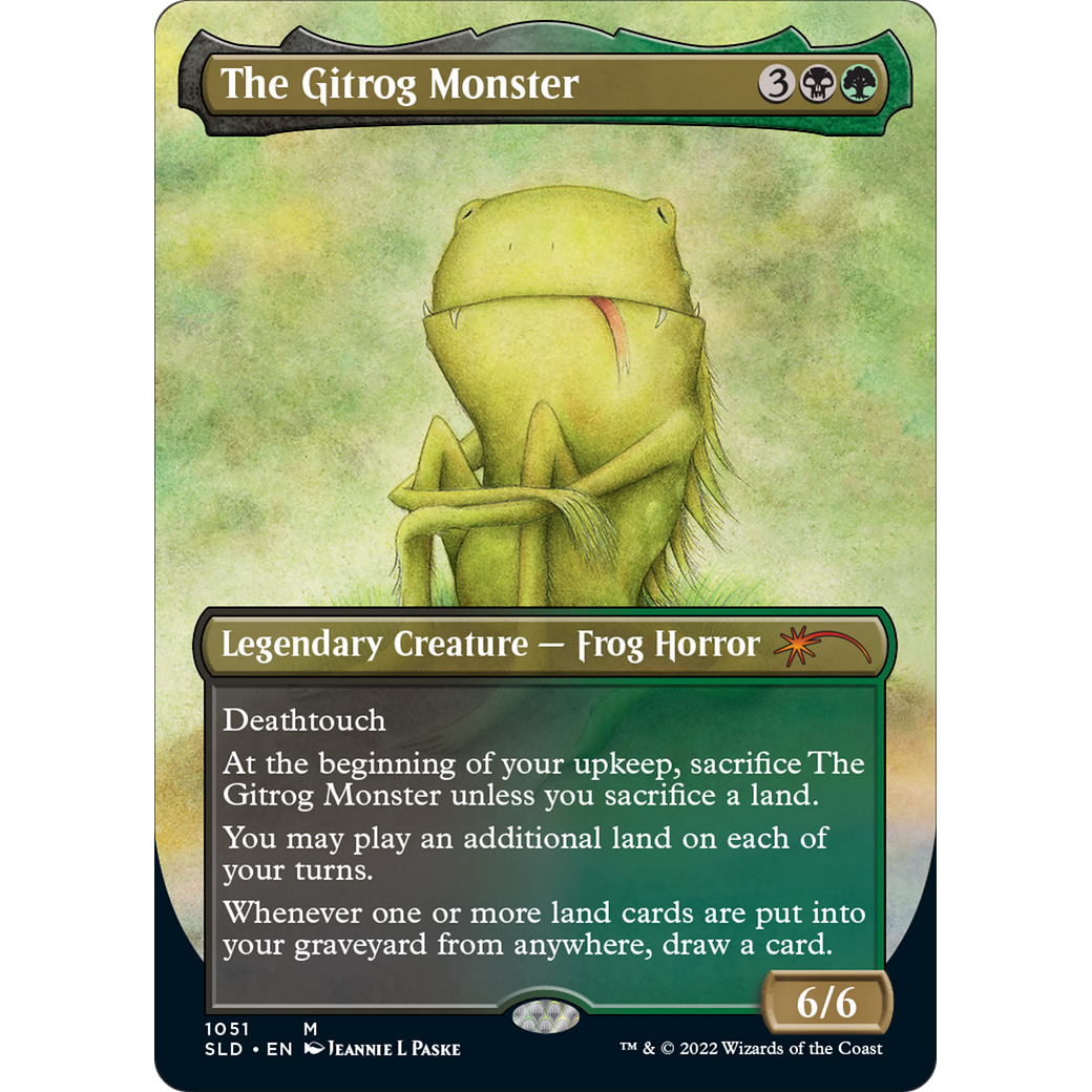 The Gitrog Monster (Borderless) (SLD-1051) - Secret Lair Drop (Borderless) Foil