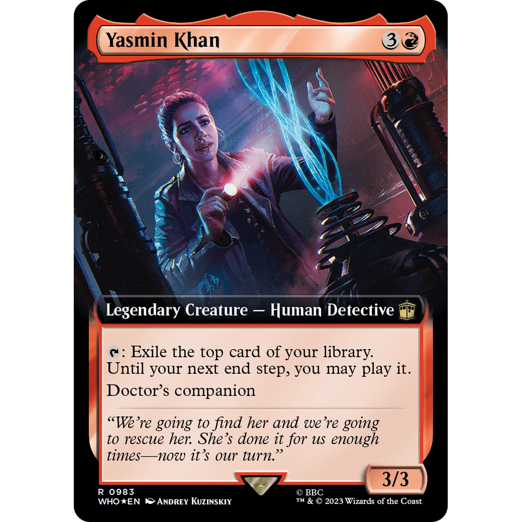 Yasmin Khan (Extended Art) (Surge Foil) (WHO-983) - Doctor Who: (Extended Art) Foil