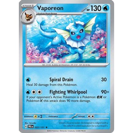 Vaporeon 22 - SV Prismatic Evolutions Holofoil