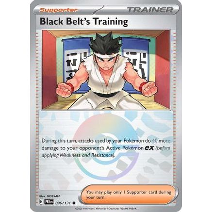 Black Belt's Training - 096/131 (Poke Ball Pattern) 96 - SV Prismatic Evolutions Holofoil