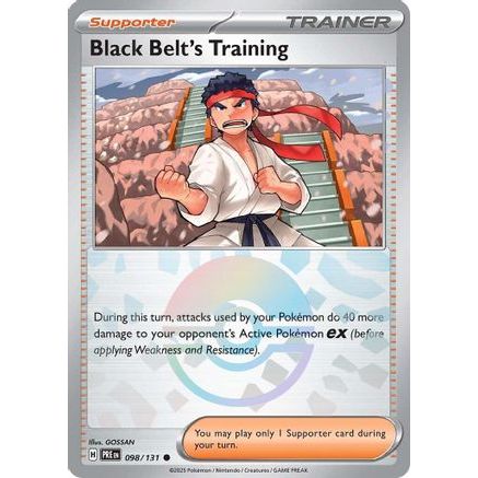 Black Belt's Training - 098/131 (Poke Ball Pattern) 98 - SV Prismatic Evolutions Holofoil