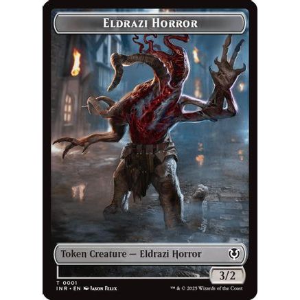 Eldrazi Horror // Human Soldier (0003) Double-Sided Token (INR-1 // 3) - Innistrad Remastered