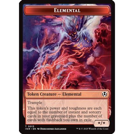 Elemental // Human (0014) Double-Sided Token (INR-13 // 14) - Innistrad Remastered Foil