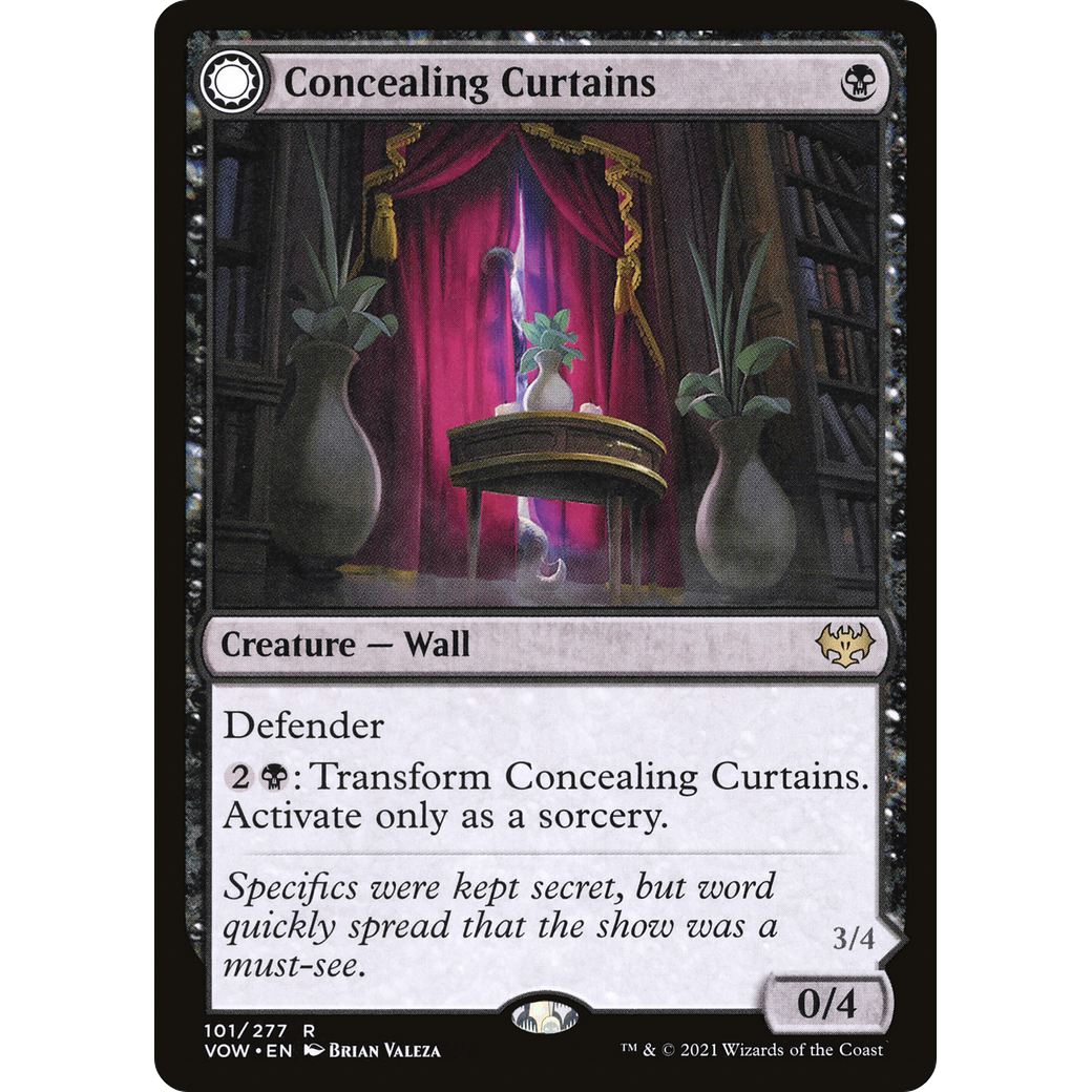 Concealing Curtains (VOW-101) - Innistrad: Crimson Vow: (Double Faced Transform) Foil