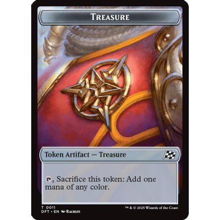 Treasure // Pilot Double-Sided Token (DFT-11 // 1) - Aetherdrift Foil