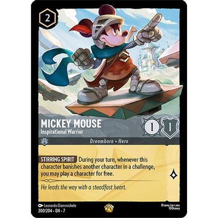 Mickey Mouse - Inspirational Warrior (200/204) - Archazias Island Cold Foil