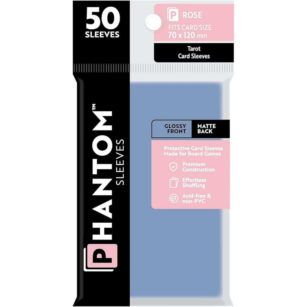 Phantom Sleeves: Rose Glossy/Matte 50ct 70mmx120mm