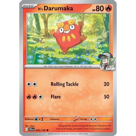 N's Darumaka 26 - SV09 Journey Together Reverse Holofoil