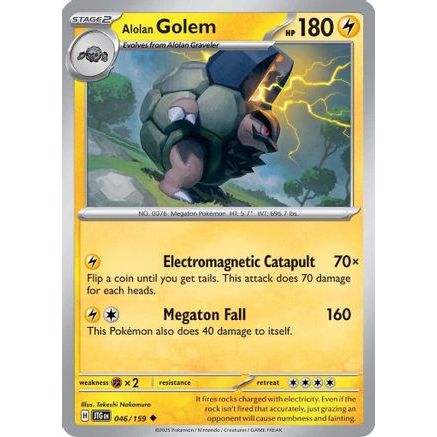 Alolan Golem 46 - SV09 Journey Together Reverse Holofoil