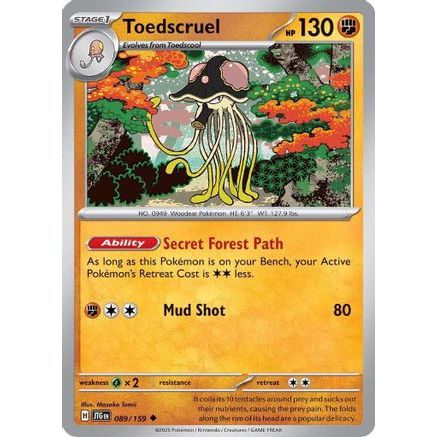 Toedscruel 89 - SV09 Journey Together Reverse Holofoil