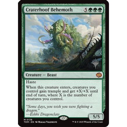 Craterhoof Behemoth (PPTDM-138) - Promo Pack: Tarkir: Dragonstorm