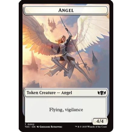 Angel // Spirit  Double-Sided Token (TDC-2 // 6) - Commander: Tarkir: Dragonstorm