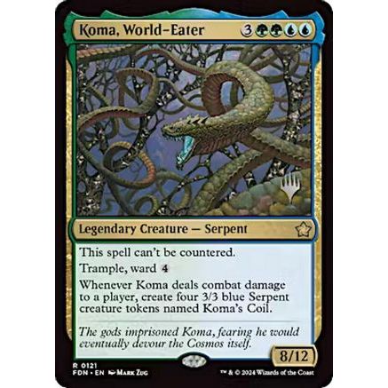 Koma, World-Eater (PPDFT-121) - Promo Pack: Aetherdrift Foil