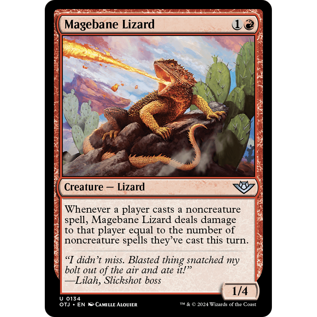 Magebane Lizard (OTJ-134) - Outlaws of Thunder Junction Foil