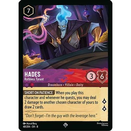 Hades - Ruthless Tyrant (48/204) - Reign of Jafar Cold Foil