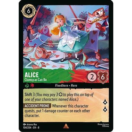 Alice - Clumsy as Can Be (104/204) - Reign of Jafar Cold Foil