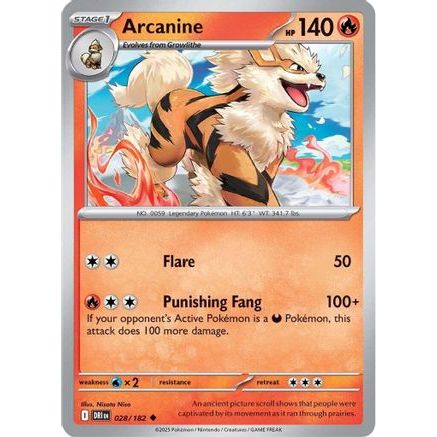 Arcanine 28 - SV10 Destined Rivals Reverse Holofoil