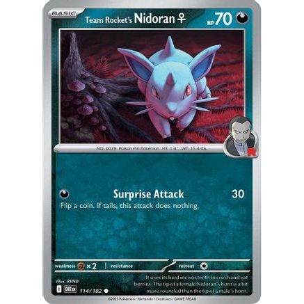 Team Rocket's Nidoran F 114 - SV10 Destined Rivals Reverse Holofoil