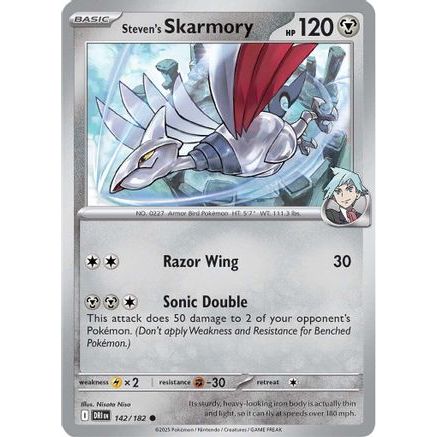 Steven's Skarmory 142 - SV10 Destined Rivals Reverse Holofoil