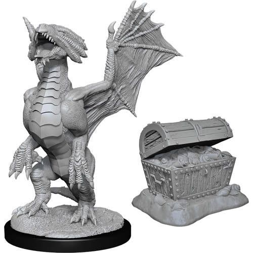 W13 Bronze Wyrmling and Treasure Miniatures