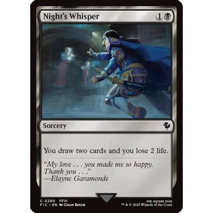 Night's Whisper (Surge Foil) (FIC-280) - Commander: FINAL FANTASY Foil