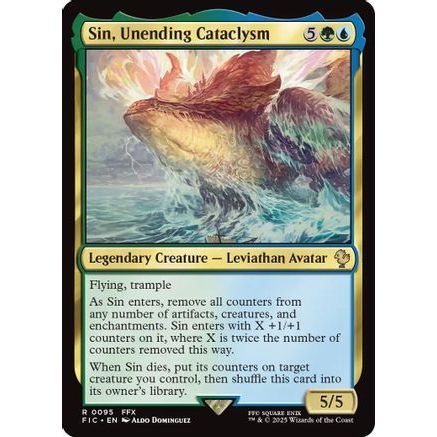 Sin, Unending Cataclysm (Surge Foil) (FIC-095) - Commander: FINAL FANTASY Foil