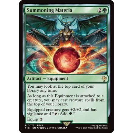 Summoning Materia (Surge Foil) (FIC-072) - Commander: FINAL FANTASY Foil